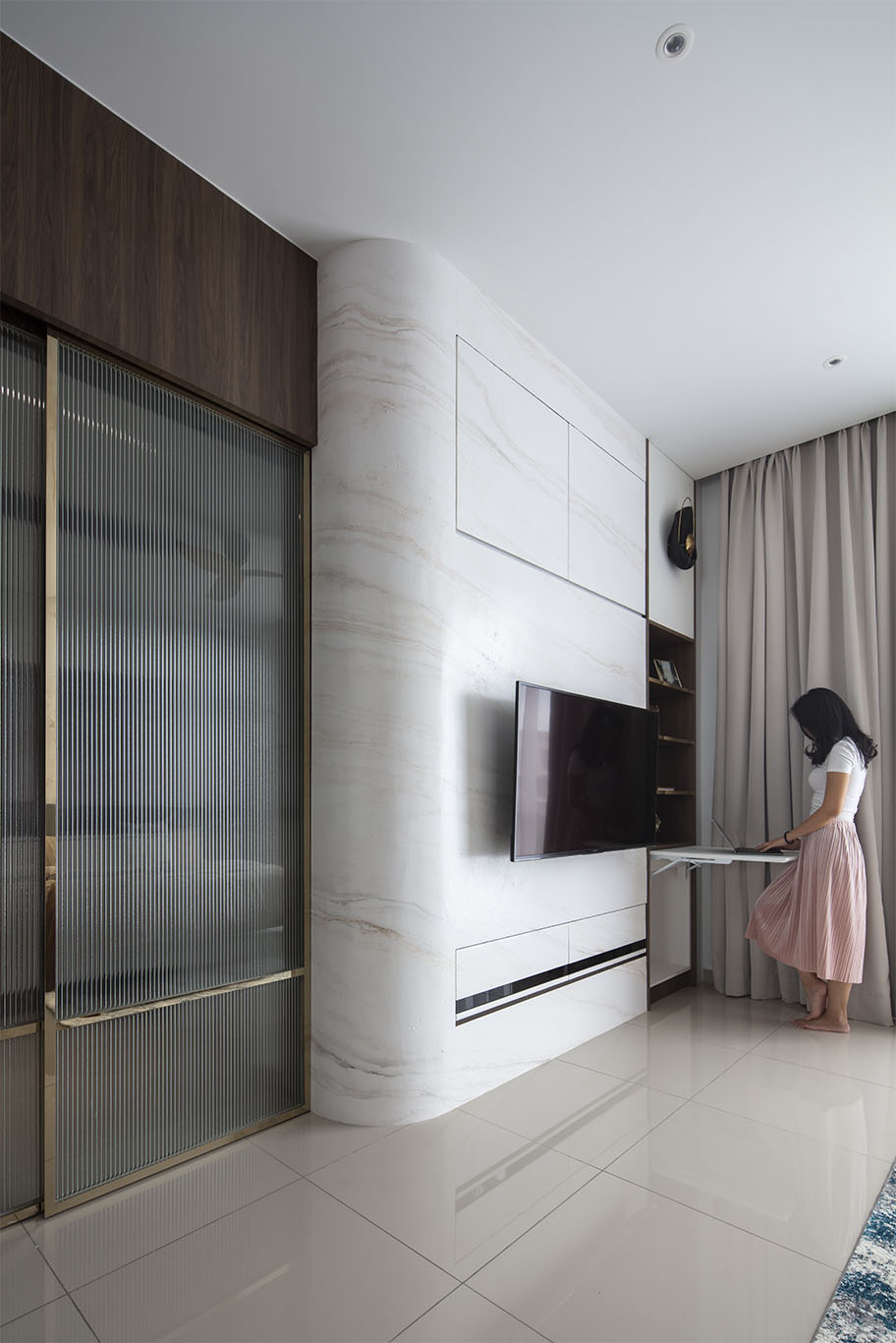 Grande Rhapsody hanging tv in bedroom Mieux interior design