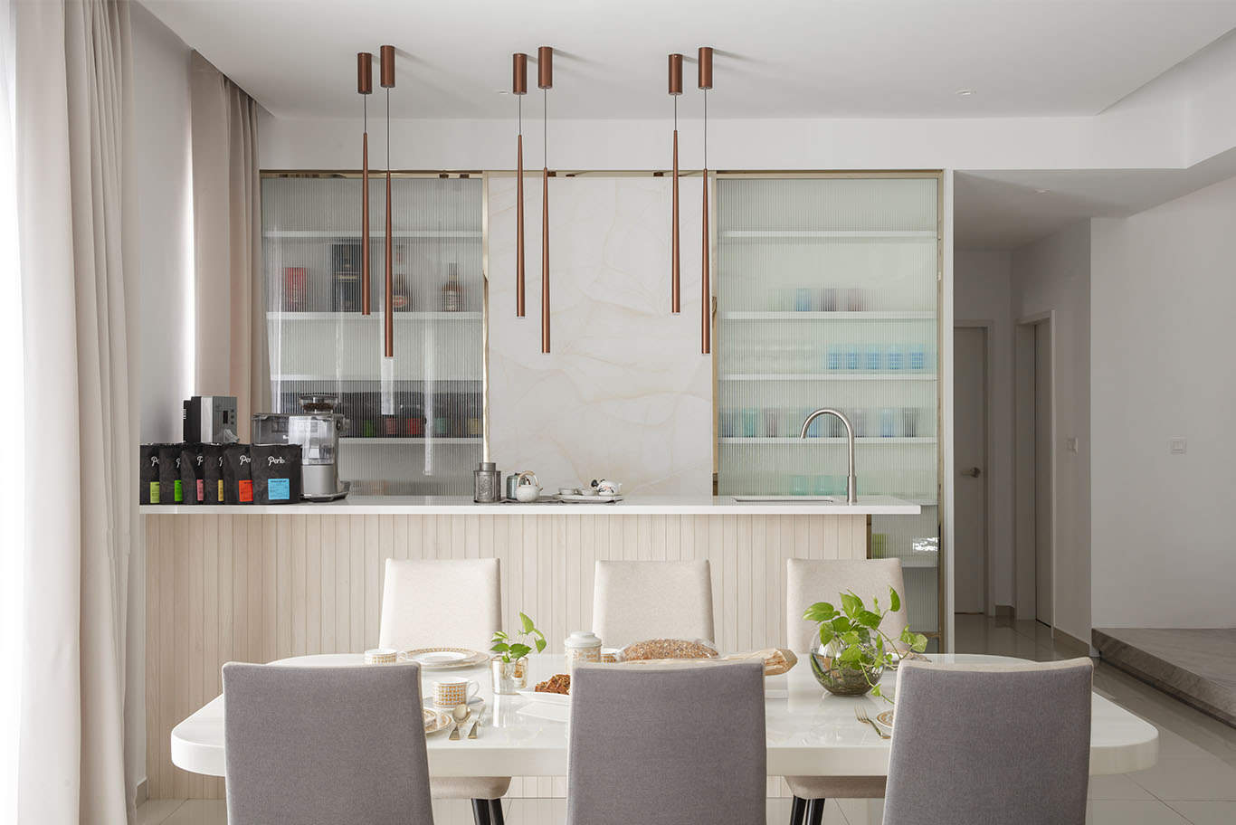 Grande Rhapsody minimalist open kitchen style interior design