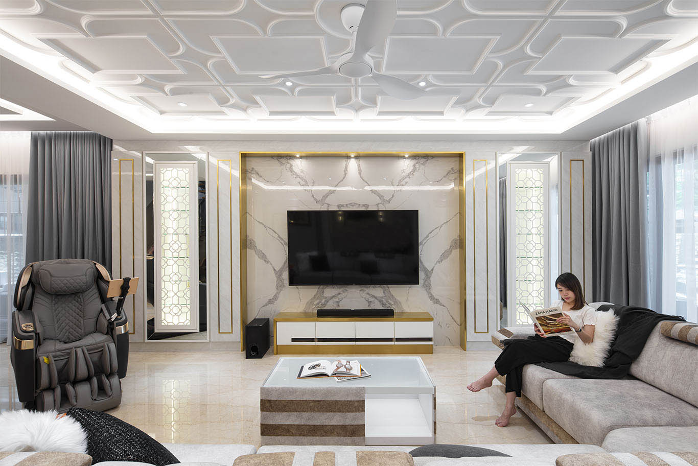 MIEUX The White Royale modern luxurious living room Mieux interior design