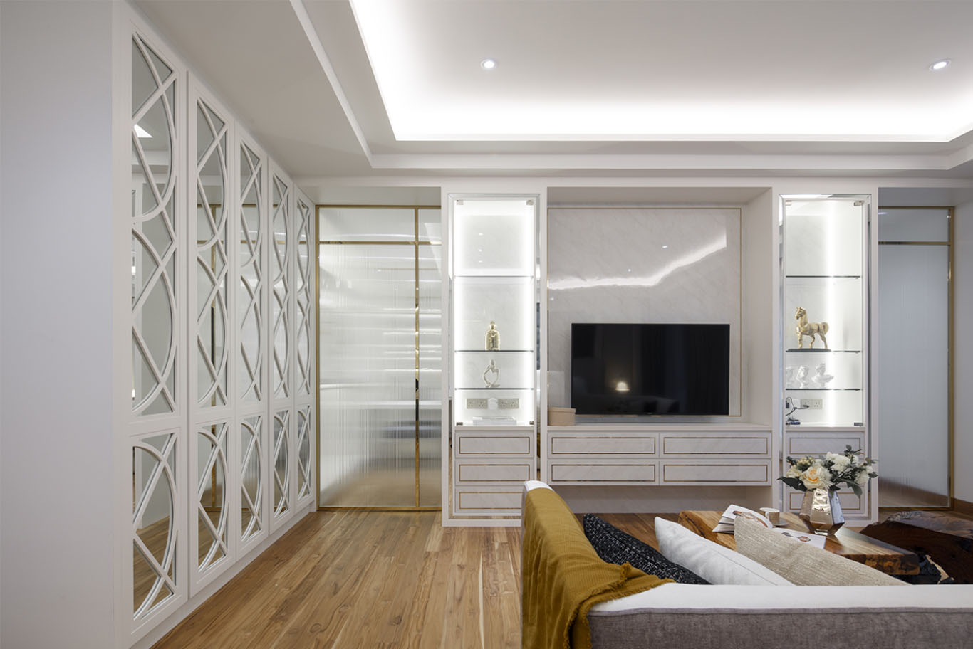 MIEUX The White Royale white theme furniture and wooden floor bedroom mieux interior design