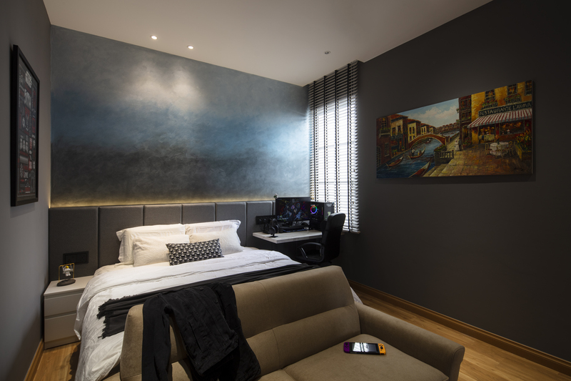 Bond of Aurora modern boys bedroom with dusty blue theme Mieux interior design