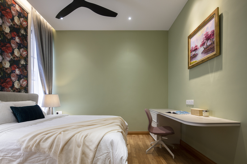 Bond of Aurora soft pastel bedroom theme Mieux interior design