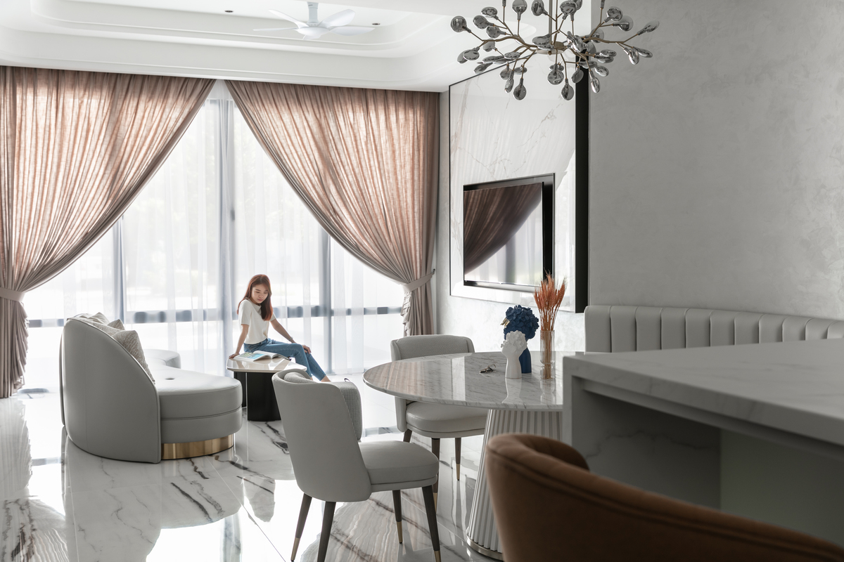 le maison white luxurious open dining area beside living room 2 mieux interior design