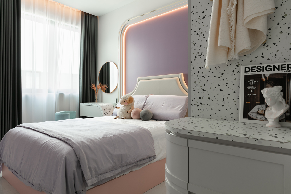 le maison white cute pastel theme bedroom with pastel purple and pink mieux interior design