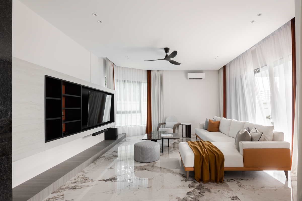 the eastern oriental open living room with bronze, white and dark brown theme 3 mieux interior design