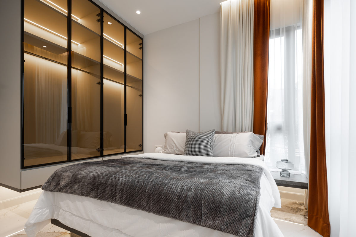 the eastern oriental modern luxury bedroom with white, orang and grey theme 2 mieux interior design