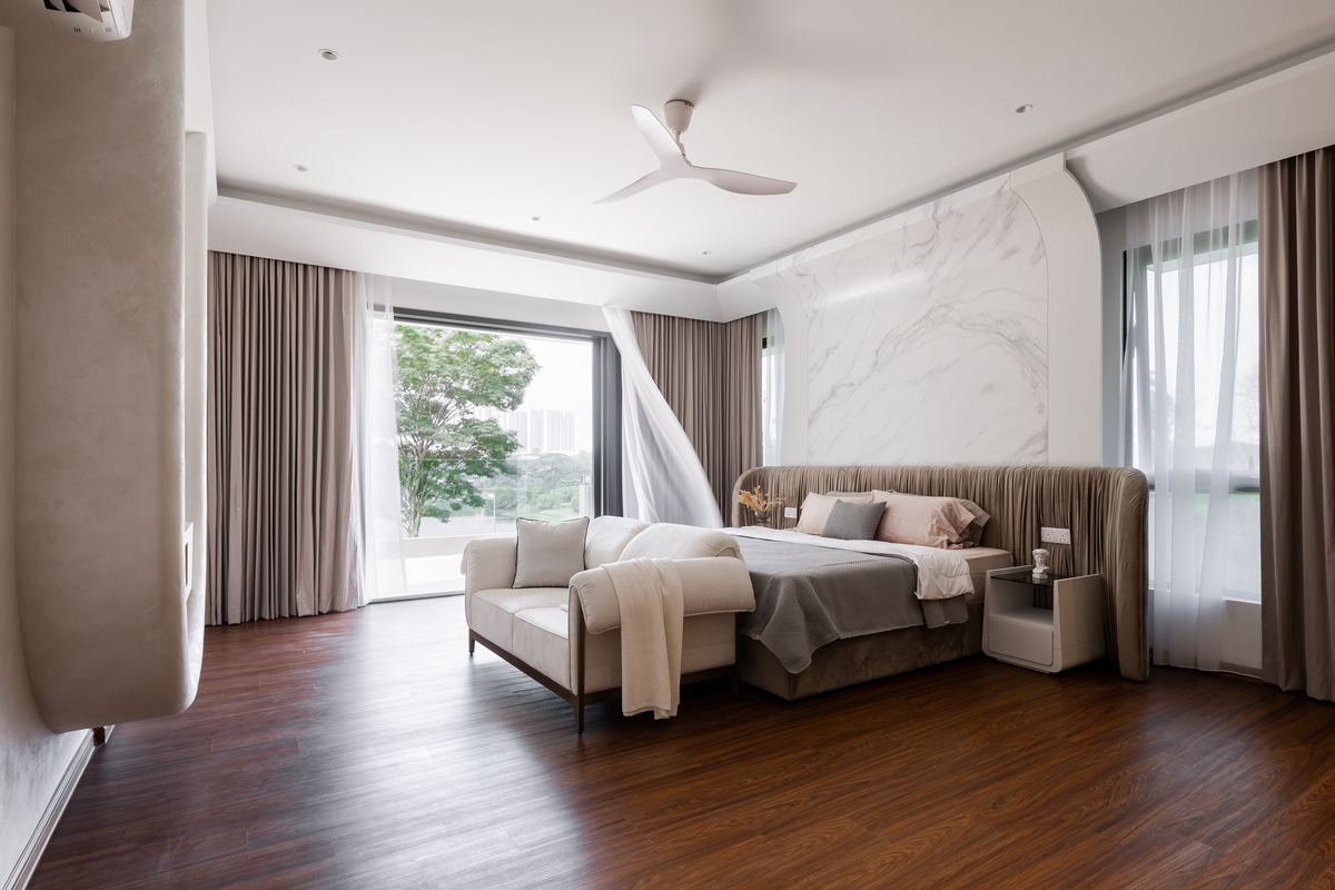 the eastern oriental minimalist modern bedroom with wooden floor and marble wall 4 mieux interior design