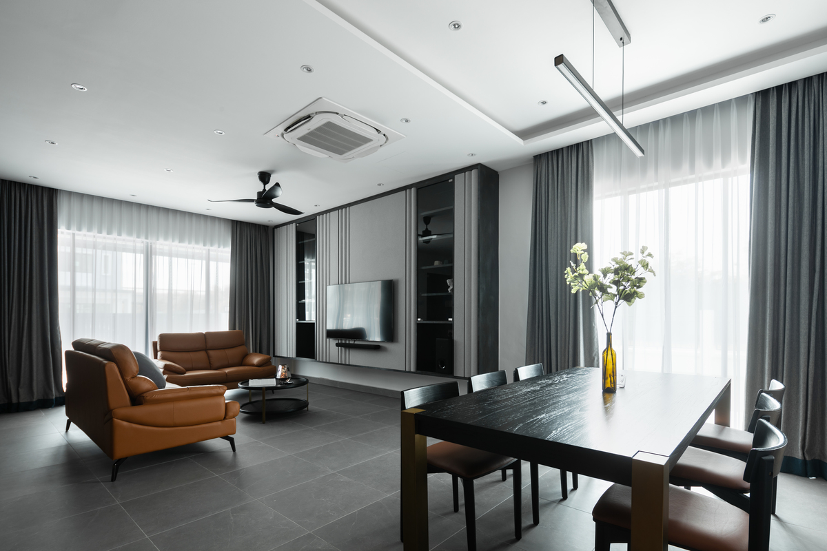 la nouvelle maison noire modern luxury living room and dining area mieux interior design