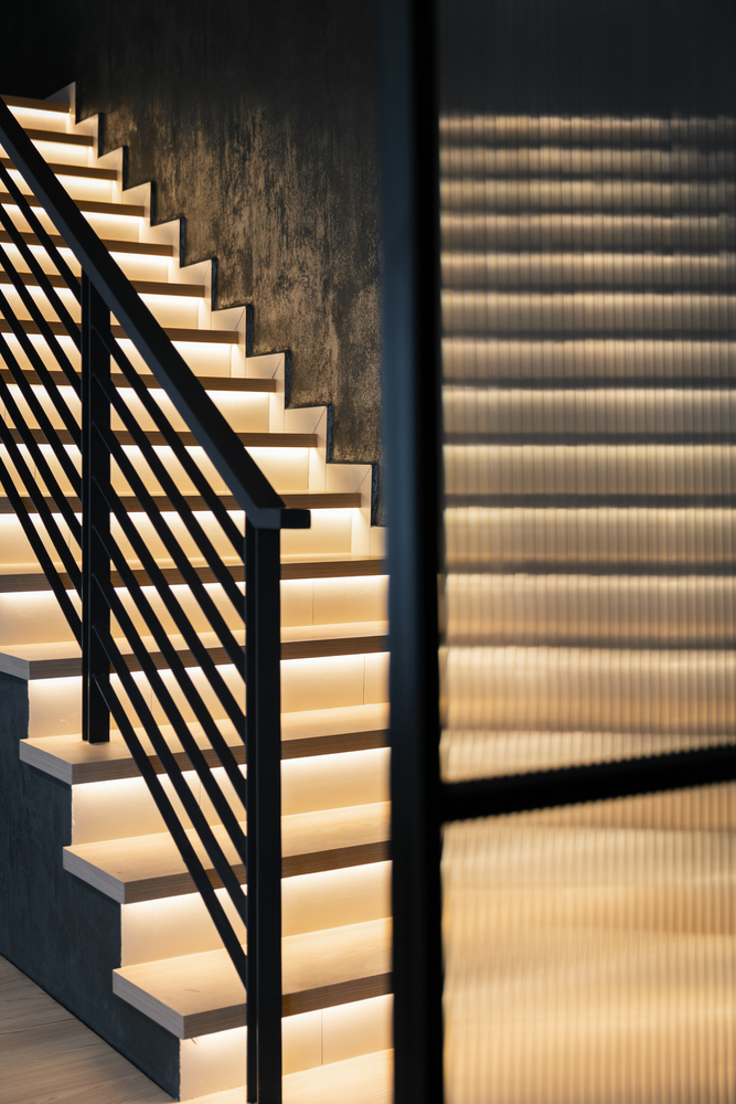 la nouvelle maison noire modern simple staircase with hidden light mieux interior design