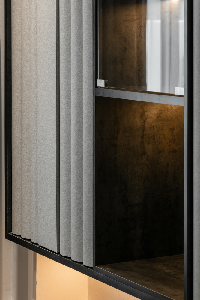 la nouvelle maison noire modern cabinet with glass door close up view mieux interior design