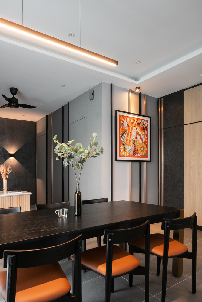 la nouvelle maison noire modern dining area with flower decoration mieux interior design
