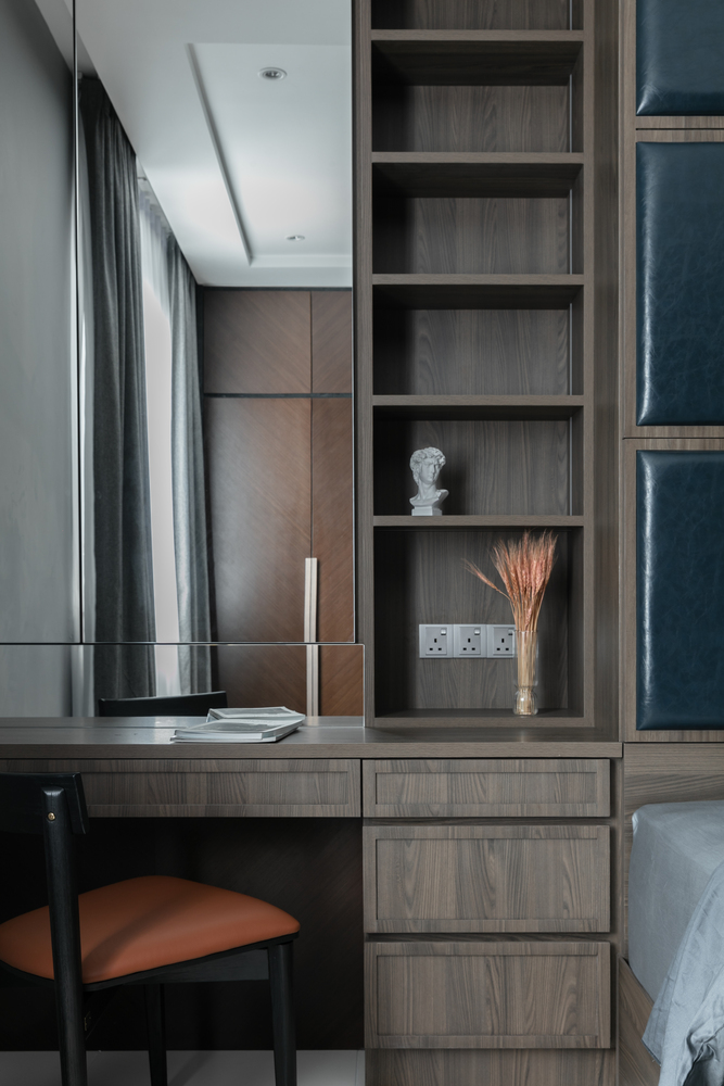 la nouvelle maison noire modern textured wooden makeup table with frameless mirror mieux interior design