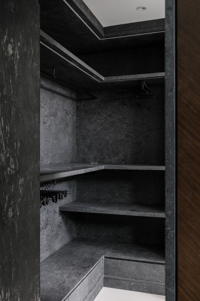 la nouvelle maison noire modern cupboard with stone and wood theme mieux interior design
