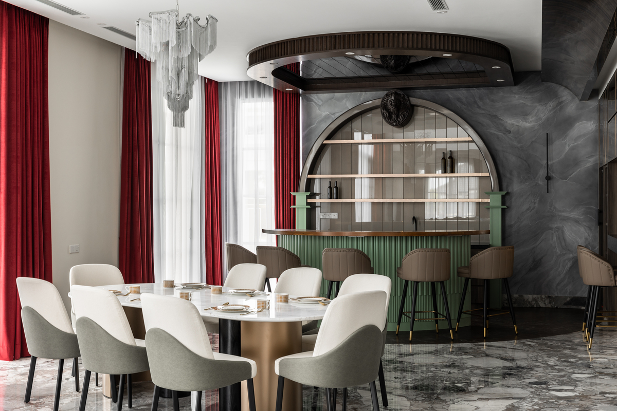 avant garde royale luxury dining area and indoor mini bar design mieux interior design