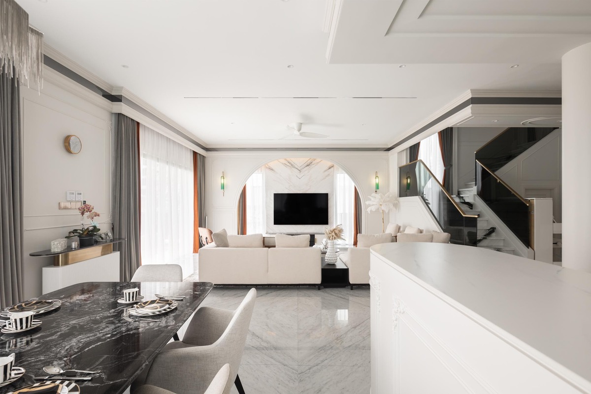 Milady Fantasy luxurious white theme interior with marble floor 3 mieux interior design