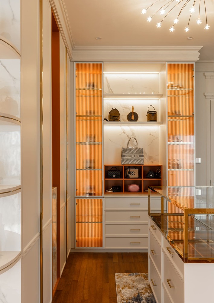 Milady Fantasy modern luxury walk in closet with wooden floor and white furniture 7 mieux interior design